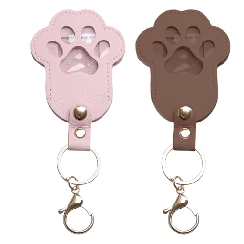 2 Stück Tierhaar Erinnerung Schlüsselanhänger, Personalisierte Aufbewahrungsbox für Tierhaare für Hunde, Fell-Schlüsselanhänger für Haustiere, Beutel Keychains für Haustierliebhaber von Keyubria