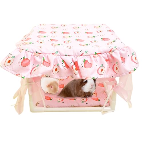 Keyubria Hamster Hütte Zuhause | Plüsch Igel Wohnhaus Hamsterhaus - Kuscheliges Quasten Tür Versteck Spielbereich Schlafplatz Für Hamster Mäuse Chinchilla Kaninchen von Keyubria