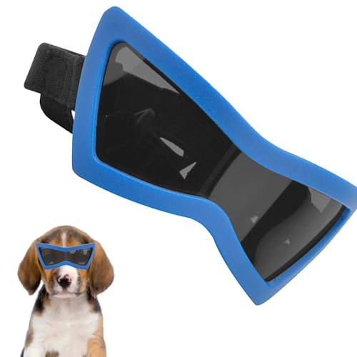 Keyubria Hundebrille Für Kleine Hunderassen - Winddichte Schutzbrille Für Hunde,Haustier Sonnenschutz Mit Verstellbarem Band Für Sommerausflüge Outdoor Wandern Spaziergang UV Schutz von Keyubria