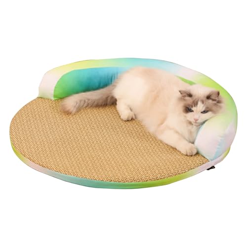 Keyubria Hundekühlmatte - Waschbare Rattan-Kühlunterlage | Katzenschlafplatz & Hundebett Für Kleintiere, Seniorenwelpen In Schlafzimmer, Wohnzimmer, Haus von Keyubria