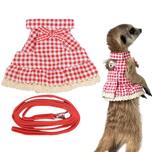 Keyubria Kaninchen Geschirr, Geschirr Zum Für Kleintiere, Flexibles Kleintier-Zubehör Mit Führleine Für Kaninchen Frettchen Eichhörnchen Hamster von Keyubria