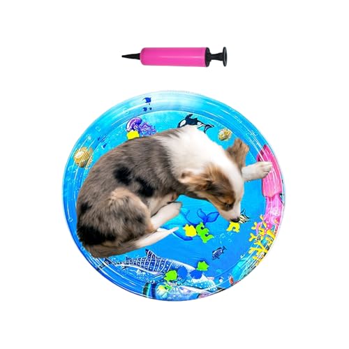 Keyubria Katzen Wasserspielmatte | Haustier Wasser Spielmatte Katzenspielzeug | Welpe Kleinkind Interaktives Spielzeug aufblasbar mit Pumpe für Sofa Boden Terrasse Balkon bei Keyubria Katzen Wasserspielmatte | Haustier Wasser Spielmatte Katzenspielzeug | Welpe Kleinkind Interaktives Spielzeug aufblasbar mit Pumpe für Sofa Boden Terrasse Balkon bei von Keyubria