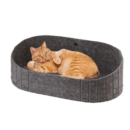Keyubria Katzenbett,Fell Haustierbett | Kuscheliges Kratzfester Schlafplatz Knabbersicher Nest Für Winter Keyubria Katzenbett,Fell Haustierbett | Kuscheliges Kratzfester Schlafplatz Knabbersicher Nest Für Winter von Keyubria