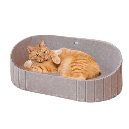 Keyubria Katzenbett | Gefilztes Katzen Nest - Kausicher Kratzfester Bequemer Schlafplatz Universell Für Indoor Outdoor Auto Keyubria Katzenbett | Gefilztes Katzen Nest - Kausicher Kratzfester Bequemer Schlafplatz Universell Für Indoor Outdoor Auto von Keyubria