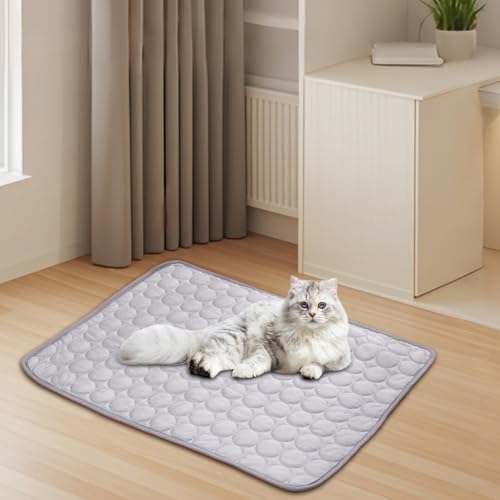 Keyubria Kühlmatte Für Hund, Kühldecke Hunde, Kühlmatte Für Haustiere, Eisdecke Für Hunde, Tragbare Saugfähige Atmungsaktive Decke, Um Hundewelpen Im Sommer Kühl Zu Halten S von Keyubria