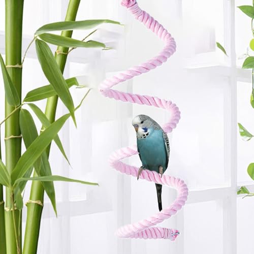 Vogelschaukel Baumwollseil, Vogel Spirals Seil, Hängeschaukel Für papageiens, papageis Bunte spirales Baumwollseil, Kletterseil Für Wellensittiche, Nymphensittiche Und Alle Vögel 105cm Vogelschaukel Baumwollseil, Vogel Spirals Seil, Hängeschaukel Für papageiens, papageis Bunte spirales Baumwollseil, Kletterseil Für Wellensittiche, Nymphensittiche Und Alle Vögel 105cm von Keyubria