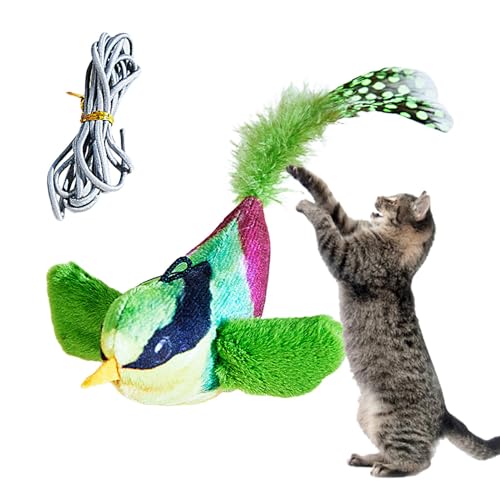 Zwitscherndes Vogel Katzen Spielzeug, Interaktives Katzenspielzeug Vogel, Quietschendes Kätzchenspielzeug, Katzenspielzeug Vogel Mit Federn, Durch Berührung Aktiviertes Vogelkätzchenspielzeug Zwitscherndes Vogel Katzen Spielzeug, Interaktives Katzenspielzeug Vogel, Quietschendes Kätzchenspielzeug, Katzenspielzeug Vogel Mit Federn, Durch Berührung Aktiviertes Vogelkätzchenspielzeug von Keyubria