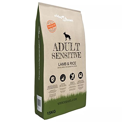 Adult Hundetrockenfutter, Senior Hundefutter Premium Hundetrockenfutter Adult Sensitive Lamm & Reis 15 kg von Keyur