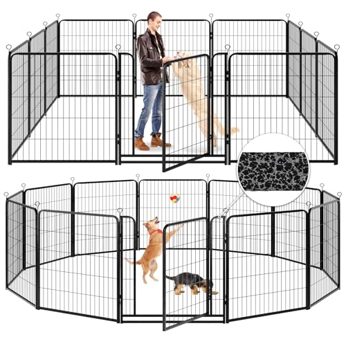 Kfvigoho Hunde-Laufstall für den Außenbereich, 12 Paneele, strapazierfähig, 101,6 cm Höhe, Welpenlaufstall, rostfrei, Übungszaun mit Tür für große/mittel/kleine Haustiere, Hunde, Spielen, Wohnmobil, Kfvigoho Hunde-Laufstall für den Außenbereich, 12 Paneele, strapazierfähig, 101,6 cm Höhe, Welpenlaufstall, rostfrei, Übungszaun mit Tür für große/mittel/kleine Haustiere, Hunde, Spielen, Wohnmobil, von Kfvigoho