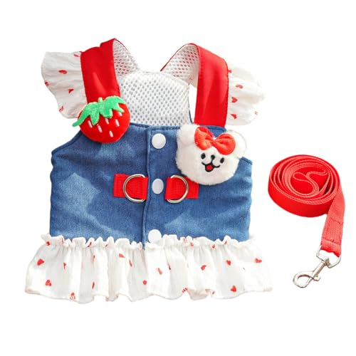 Kfwfuaee Schöner Welpen Beach Kleid Rock T Shirt Rüschen Erdbeer Herz Beach Outfit Rock Kostüm Haustier Outfit Party Kfwfuaee Schöner Welpen Beach Kleid Rock T Shirt Rüschen Erdbeer Herz Beach Outfit Rock Kostüm Haustier Outfit Party von Kfwfuaee