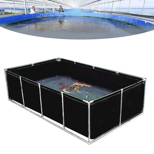 Kgfvesdc AußEnlagertank Segeltuch Fischteich(H:0.6m),Aquakulturtank,VerschleißFest,AlterungsbestäNdig,Langlebig, FüR Aquakultur, BewäSserungsaufbewahrung,Bade- Und TäGliche Wasserspeichertanks von Kgfvesdc