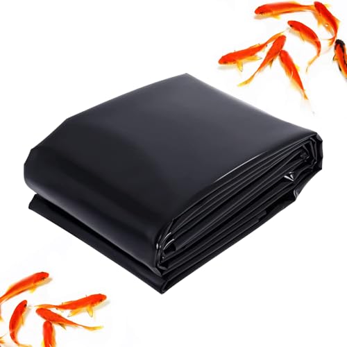 Kgfvesdc Fischteichfolie, Gartenteich Teichplane, Flexible Teichfelle Teichfolie, HDPE Gummi Teichfolie Schutzunterlage, Schwarz Schwerlast Teichfolien Dichtungsfolie Für Kleine Teiche(Größe:2x7m) von Kgfvesdc