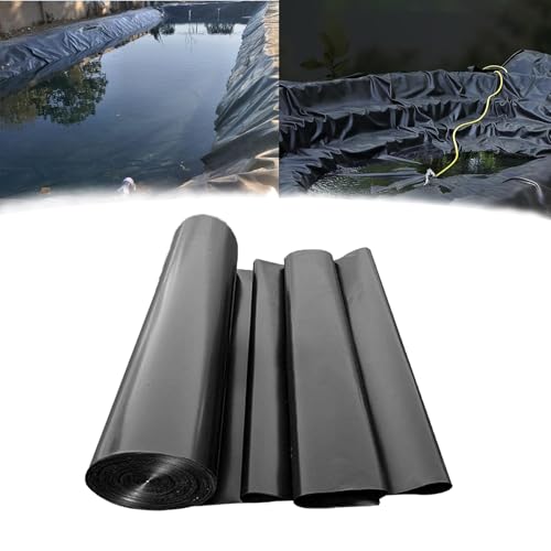 Kgfvesdc Flexible Teichplane, Gartenteich Teichplane Schwimmteich Folie, HDPE Teichfolie, hochelastische langlebige EPDM Folie 6x21m, wasserdichte Teichabdichtung für Koiteiche Brunnen Fischteiche von Kgfvesdc