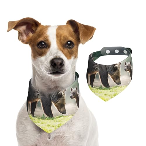 Braunbär-Halstuch, für Mutter und Sohn, verstellbar, für Jungen und Mädchen, geeignet für Katzen und Hunde, Haustierzubehör von Khkbnb