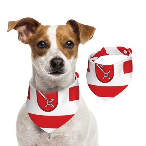 Bremen Banner Hundehalstuch, verstellbar, für Jungen und Mädchen, geeignet für Katzen und Hunde, Haustierzubehör von Khkbnb
