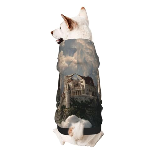 Castle On A Cloud Hunde-Kapuzenpullover für kleine, weiche, atmungsaktive Haustierkleidung für kleine Hunde von Khkbnb
