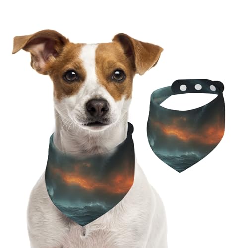 Dragon Battle Hundehalstuch, verstellbar, für Jungen und Mädchen, geeignet für Katzen und Hunde, Haustierzubehör von Khkbnb