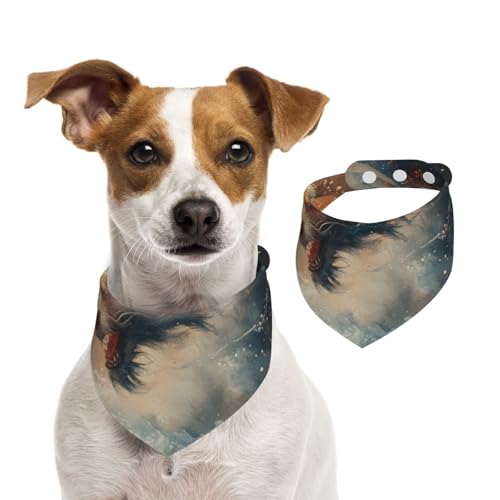 Dragon's Anger Hundehalstuch, verstellbar, für Jungen und Mädchen, geeignet für Katzen und Hunde, Haustierzubehör von Khkbnb