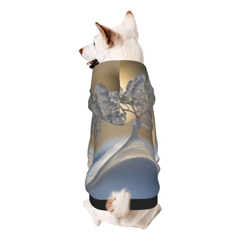 Hunde-Kapuzenpullover mit Eisblumen, weich, atmungsaktiv, Haustierkleidung für kleine von Khkbnb