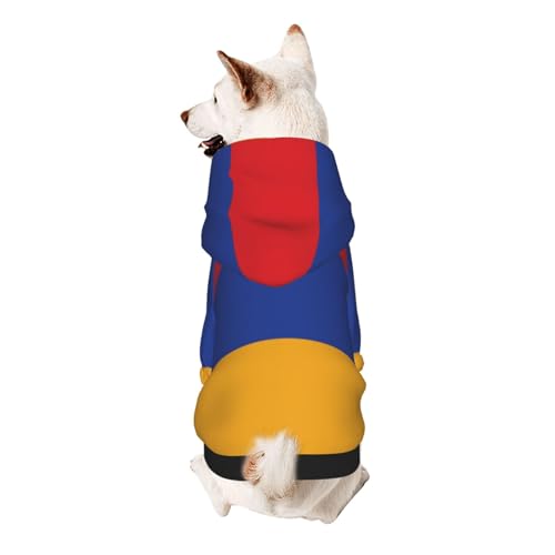 Hunde-Kapuzenpullover mit Flagge von Armenien für kleine, weiche, atmungsaktive Haustierkleidung für kleine von Khkbnb