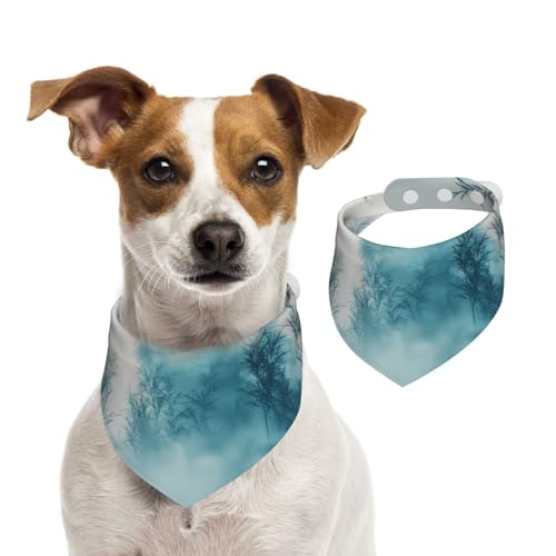 Hundehalstuch, Fuchs im Nebel, verstellbar, für Jungen und Mädchen, geeignet für Katzen und Hunde, Haustierzubehör von Khkbnb
