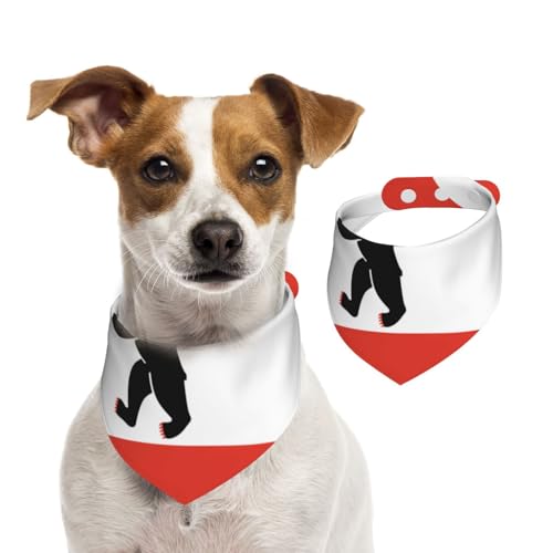 Hundehalstuch, Motiv: Berliner Flagge, verstellbar, für Jungen und Mädchen, geeignet für Katzen und Hunde, Haustierzubehör von Khkbnb