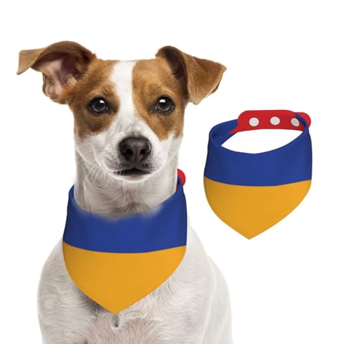 Hundehalstuch, Motiv: Flagge von Armenien, verstellbar, für Jungen und Mädchen, geeignet für Katzen und Hunde, Haustierzubehör von Khkbnb