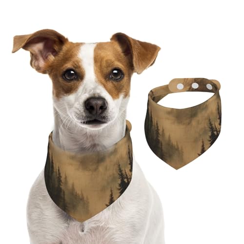 Hundehalstuch, Motiv: Tintenlandschaftsmalerei, verstellbar, für Jungen und Mädchen, geeignet für Katzen und Hunde, Haustierzubehör von Khkbnb