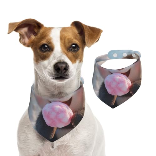 Hundehalstuch, Panda-Schneeball, verstellbar, für Jungen und Mädchen, geeignet für Katzen und Hunde, Haustierzubehör von Khkbnb