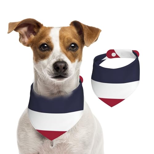 Hundehalstuch, Thailand-Flagge, verstellbar, für Jungen und Mädchen, geeignet für Katzen und Hunde, Haustierzubehör von Khkbnb