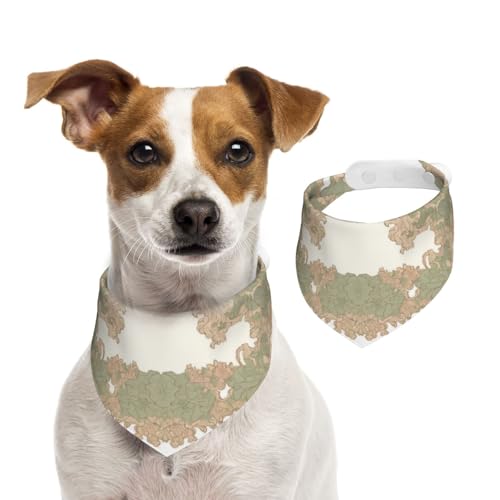Hundehalstuch, Vintage-Stil, Chrysanthemenbild, verstellbar, für Jungen und Mädchen, geeignet für Katzen und Hunde, Haustierzubehör von Khkbnb