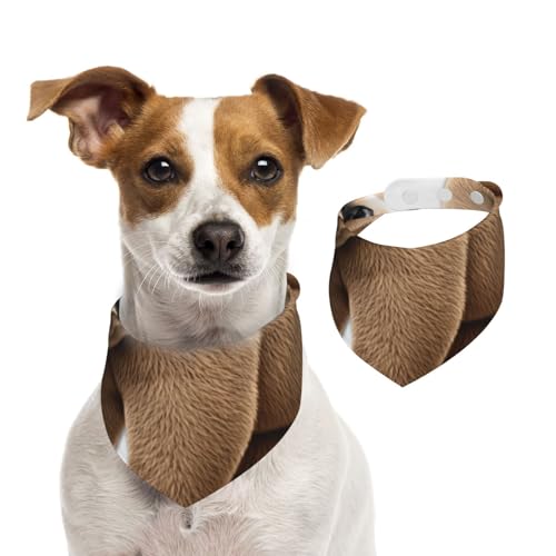 Hundehalstuch, mollig, brauner Bär, verstellbar, für Jungen und Mädchen, geeignet für Katzen und Hunde, Haustierzubehör von Khkbnb