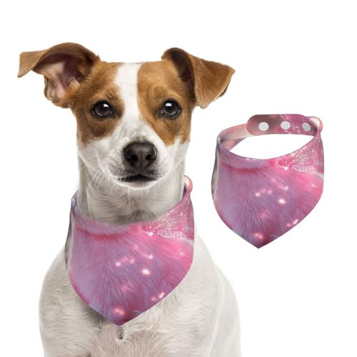 Hundehalstuch, niedliches Schmetterlings-Motiv, verstellbar, für Jungen und Mädchen, geeignet für Katzen und Hunde, Haustierzubehör von Khkbnb