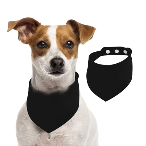 Hundehalstuch, verstellbar, für Jungen und Mädchen, geeignet für Katzen und Hunde, Haustierzubehör, Schwarz von Khkbnb
