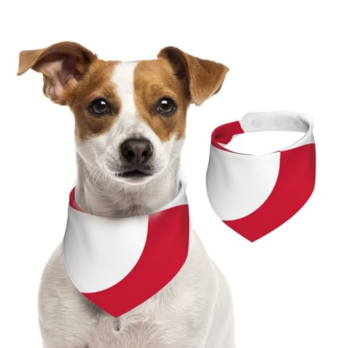 Hundehalstuch mit Grönland-Flagge, verstellbar, für Jungen und Mädchen, geeignet für Katzen und Hunde, Haustierzubehör von Khkbnb
