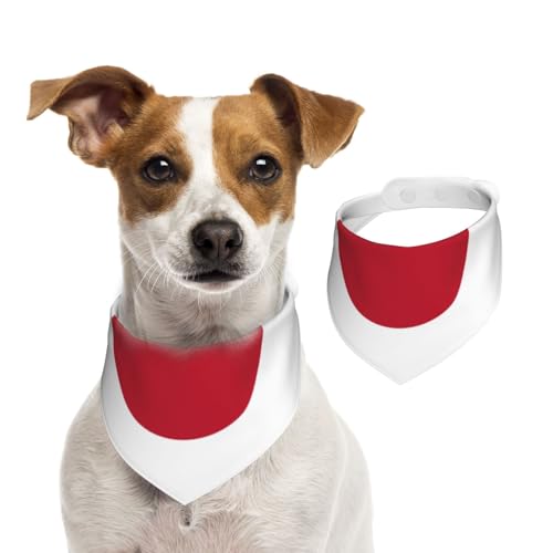 Hundehalstuch mit japanischer Flagge, verstellbar für Jungen und Mädchen, geeignet für Katzen und Hunde, Haustierzubehör von Khkbnb