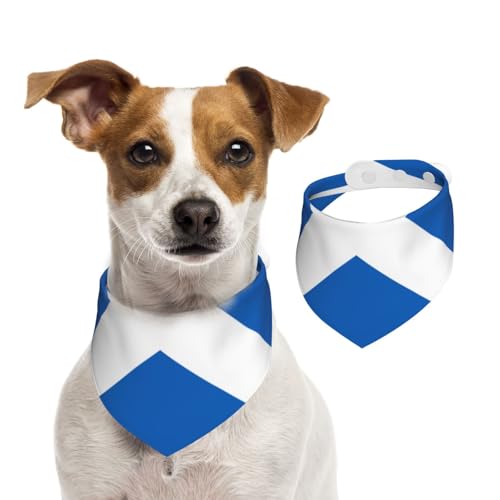Hundehalstuch mit schottischer Flagge, verstellbar für Jungen und Mädchen, geeignet für Katzen und Hunde, Haustierzubehör von Khkbnb