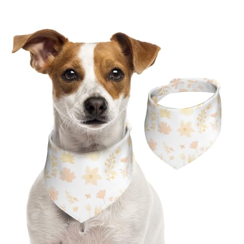 Hundehalstuch mit seltsamen Blumenmustern, verstellbar für Jungen und Mädchen, geeignet für Katzen und Hunde, Haustierzubehör von Khkbnb