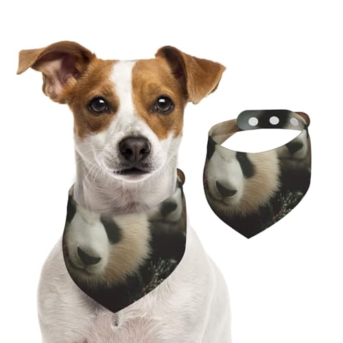 Niedliches Panda-Hundehalstuch, verstellbar, für Jungen und Mädchen, geeignet für Katzen und Hunde, Haustierzubehör von Khkbnb