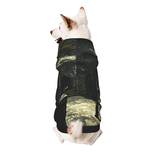 Old Castle Hunde-Kapuzenpullover für kleine, weiche, atmungsaktive Haustierkleidung für kleine von Khkbnb