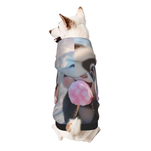 Panda Schneeball Hund Hoodie für kleine, weiche, atmungsaktive Haustierkleidung für kleine von Khkbnb