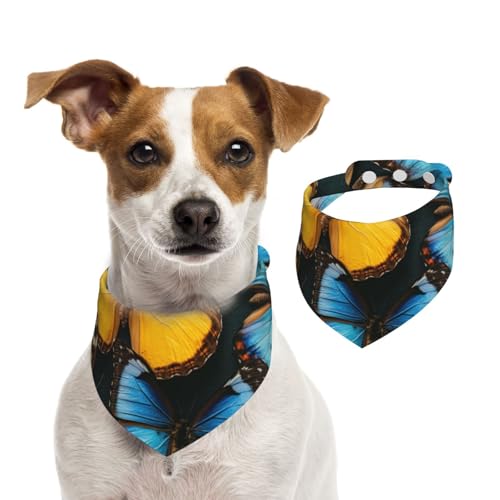 Schönes Schmetterlings-Hundehalstuch, verstellbar für Jungen und Mädchen, geeignet für Katzen und Hunde, Haustierzubehör von Khkbnb