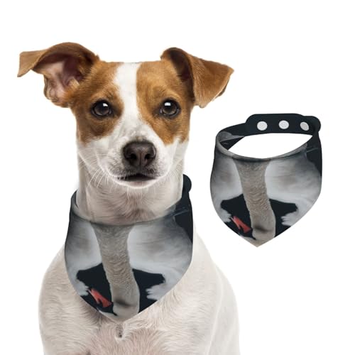Swan's Love Hundehalstuch, verstellbar, für Jungen und Mädchen, geeignet für Katzen und Hunde, Haustierzubehör von Khkbnb