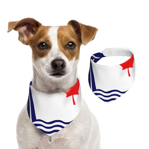 The Flag of Scarborough Hundehalstuch, verstellbar, für Jungen und Mädchen, geeignet für Katzen und Hunde, Haustierzubehör von Khkbnb