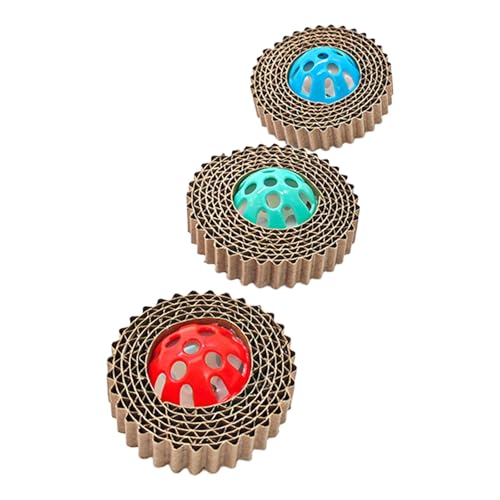 KiBcsLic 3 Stück Katzenbälle für Kätzchen, interaktives Spielzeug mit Glocke, tragbar und bunt KiBcsLic 3 Stück Katzenbälle für Kätzchen, interaktives Spielzeug mit Glocke, tragbar und bunt von KiBcsLic