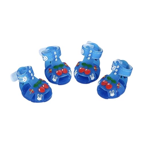 KiBcsLic 4X Hundeschuhe Indoor Haustierstiefel für Kleine Hunde mit Pfotenschutz, Blau KiBcsLic 4X Hundeschuhe Indoor Haustierstiefel für Kleine Hunde mit Pfotenschutz, Blau von KiBcsLic