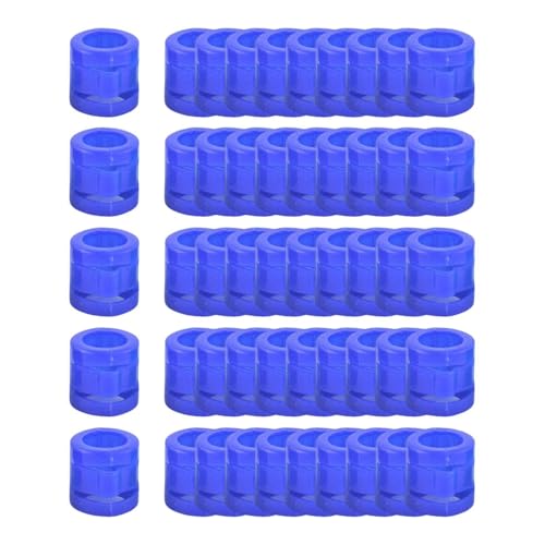 KiBcsLic 50 Stück Hähnchen Beinringe, 0,9 cm, mit Druckknopfverschluss, für Wachteln, Blau KiBcsLic 50 Stück Hähnchen Beinringe, 0,9 cm, mit Druckknopfverschluss, für Wachteln, Blau von KiBcsLic