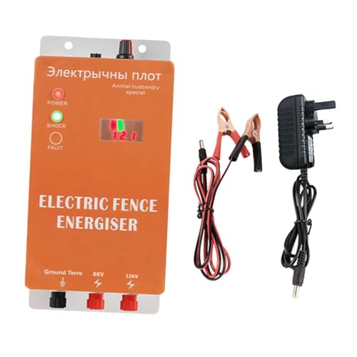 KiBcsLic Electric Fence, Electric Zaun Ladegerät Tierversorgungssteuerung für Farm von KiBcsLic