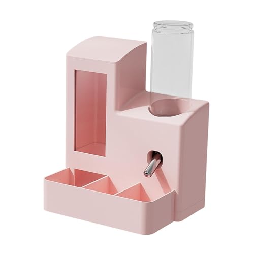 KiBcsLic Futterautomat mit Futterbehälter Und Trinkflasche Sowie Futterschale Glatte Oberfläche Zur Leichten Reinigung für Hamster Und Frettchen Im Wohnzimmer, Rosa 120ml Flasche KiBcsLic Futterautomat mit Futterbehälter Und Trinkflasche Sowie Futterschale Glatte Oberfläche Zur Leichten Reinigung für Hamster Und Frettchen Im Wohnzimmer, Rosa 120ml Flasche von KiBcsLic