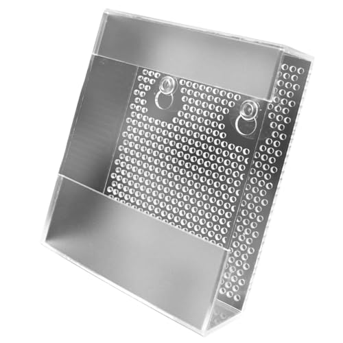 KiBcsLic Futterbox Aus Acryl für Reptilien, Wandmontage mit Saugnäpfen, Transparentes Design für Frösche Und Eidechsen, Klein von KiBcsLic